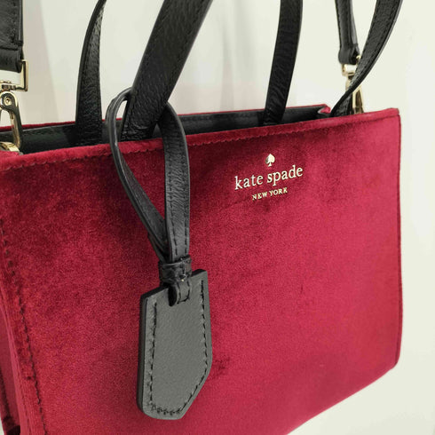 ケイトスペード Kate spade ベロア スクエア 2WAY ショルダー ハンドバッグ レディース